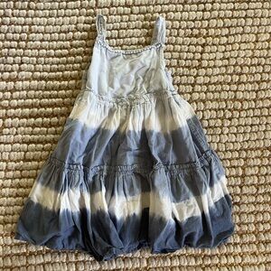 Blue and White Tie-Dye Dress